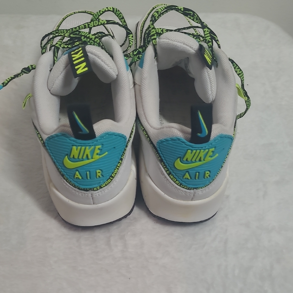 Nike White and Blue Chunky Sneakers - Picture 6 of 10